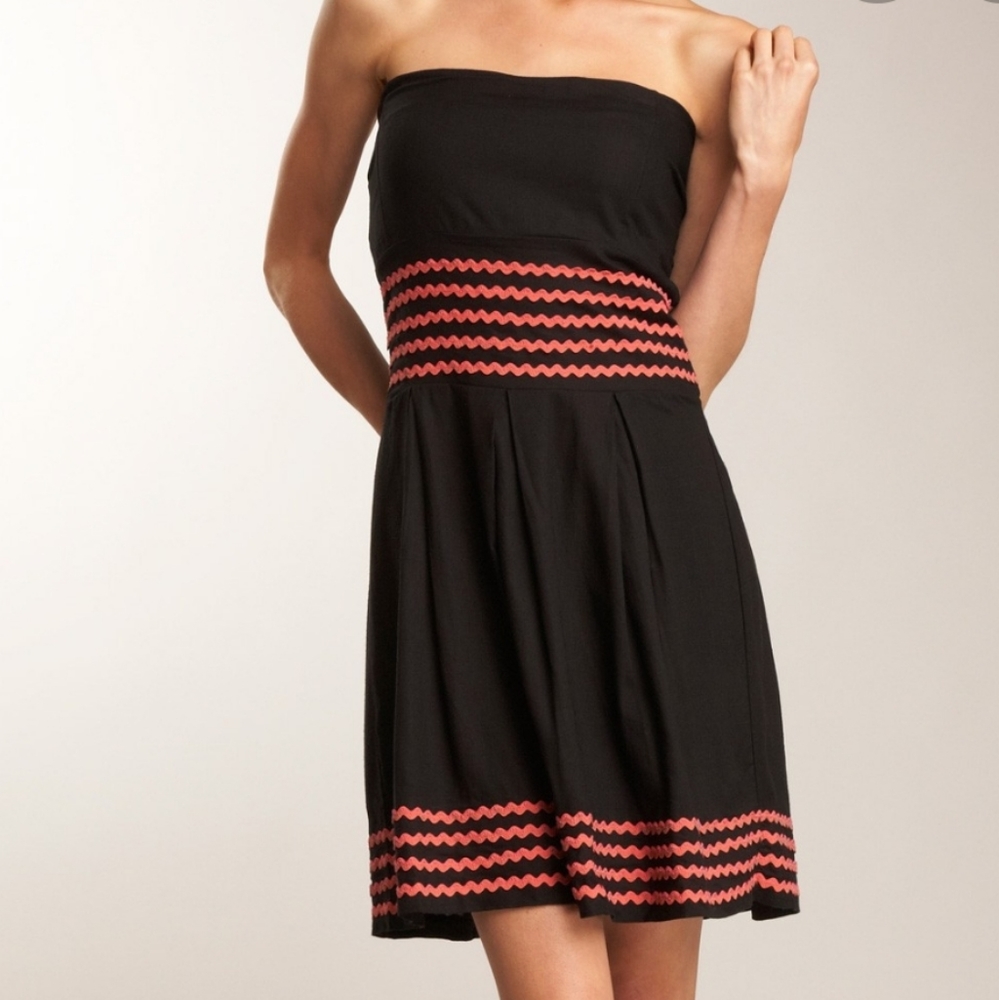 VFISH | Addy strapless linen lined bandeau dress